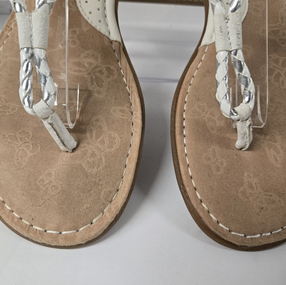 b.o.c Cream and Silver T-Strap Sandals - Picture 2 of 3